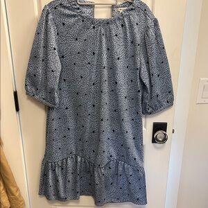 Tyler Boe Black and Gray Patterned Dress